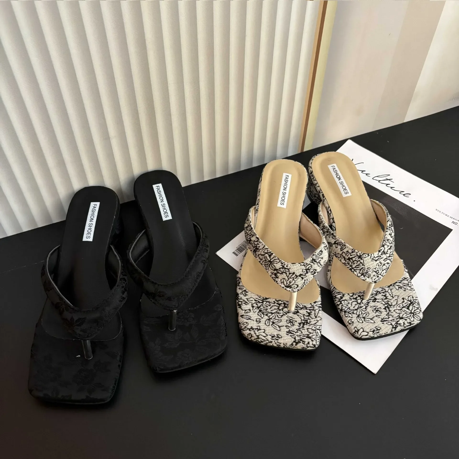 Summer Clip Toe Women Slippes New 2025 Fashion Elegant Wedges Heel Slides Shoes Ladies Casual Outdoor Beach Flip Flops Sandalias image 5