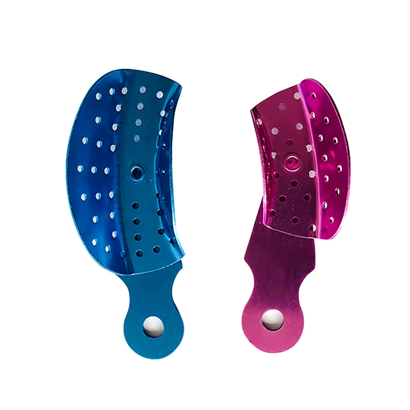 Adjustable Rotatable Aluminum Dental Impression Trays–Autoclavable Perforated Trays for Adults & Children, Oral Impression Tools