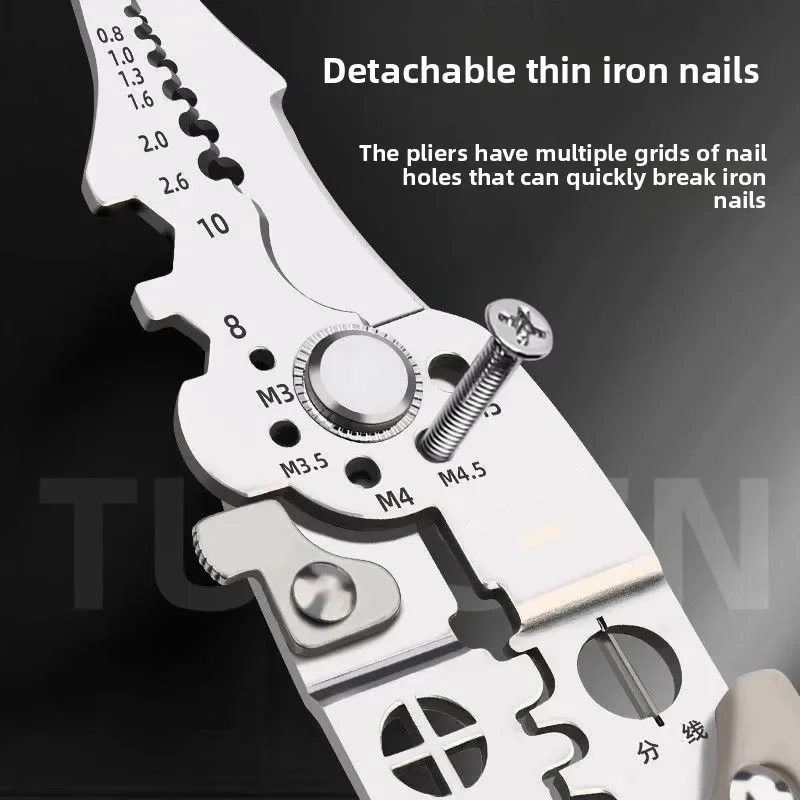 

Сверхмощные плоскогубцы для зачистки проводов и кусачки | Многофункциональный инструмент из высокоуглеродистой стали для электриков/авторемонта/промышленный