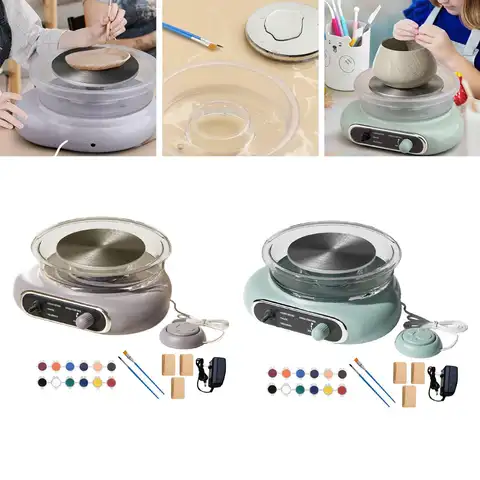 발 꽃잎과 미니 도자기 바퀴 키트 전기 도자기 기계 점토 어린이를위한 분리형 분지 만들기 성인 DIY 공예 용품 Best5