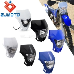 Motorcycle Dirt Bike LED Headlight Headlamp Light Supermoto Fairing For Yamaha WR250F WR250R WR450F YZ450 MX Enduro Head Light