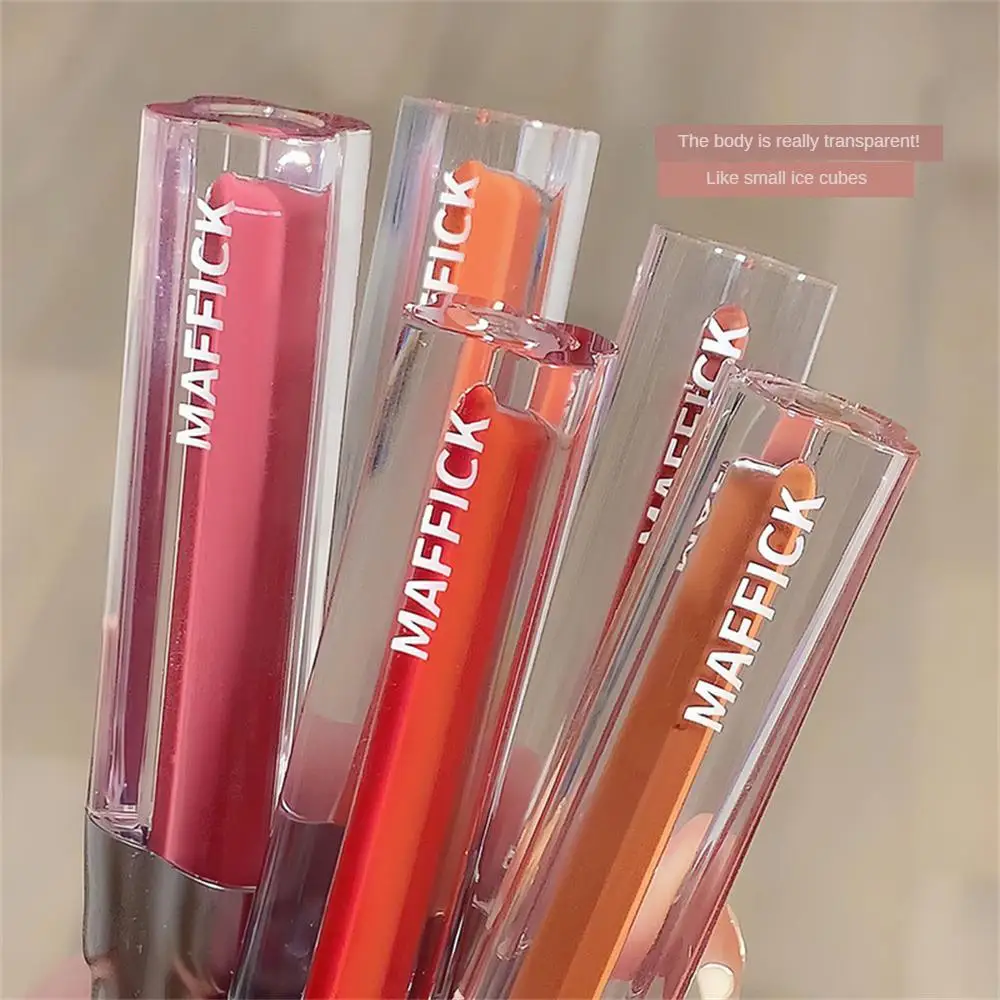 1/2PCS Lip Glaze 8 Color Long Lasting Waterproof Mirror Water Lipgloss Moisturizing Cosmetics Lip Pigment Non-stick Cup