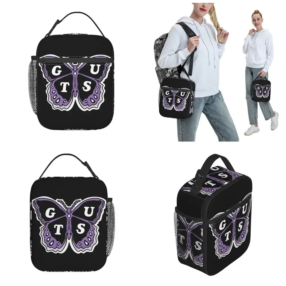 Insulated Lunch Tote Bag Olivia Vampire Rodrigos Sour Merch Butterfly Food Box Fashion Cooler Thermal Lunch Box For Picnic