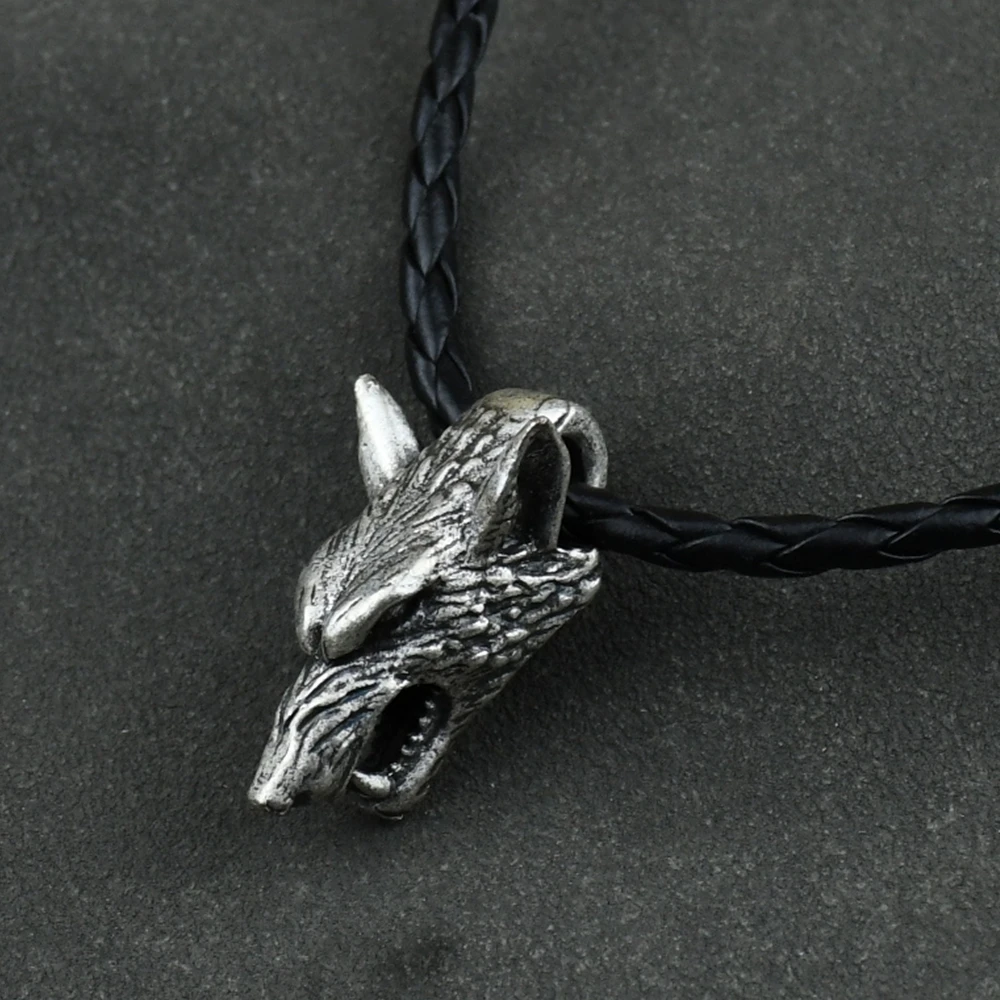 Viking Wolf Head Necklace Pendant Norse Viking Amulet Men Women Original Animal Jewelry