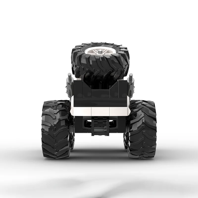 252 PCS MOC Customize Creative Black Monster Truck Modular Building Blocks Model Educational Assembly Toy For Boys Christma Gift