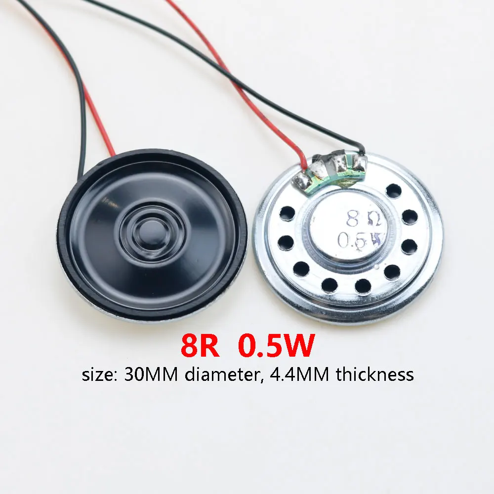 1Piece 8 32 Ohms 8R 32R 0.5W 1W 2W Diameter 20 23 26 28 30 32 36 40 50 MM Ultra-thin Speaker MX  DuPont Line 1.25 Terminal