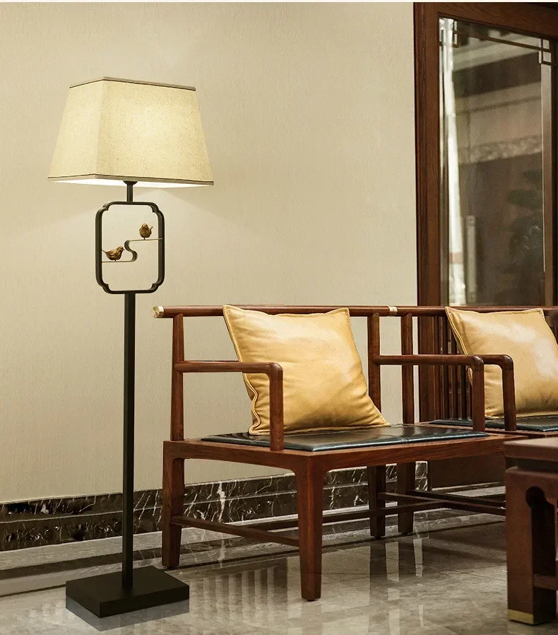 New Chinese desk lamp bedroom bedside lamp modern retro Zen living room study hotel project led decorative desk lamp
