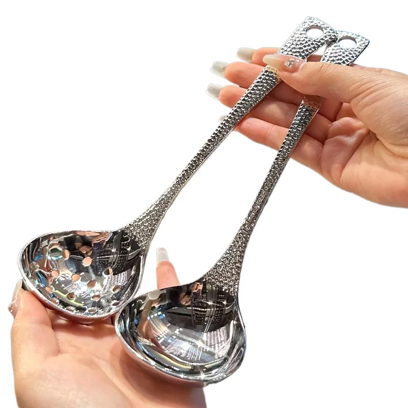 

Out of Germany 304 stainless steel, tabletop spoon colander hot pot spoon porridge soup shell large cute kitchen