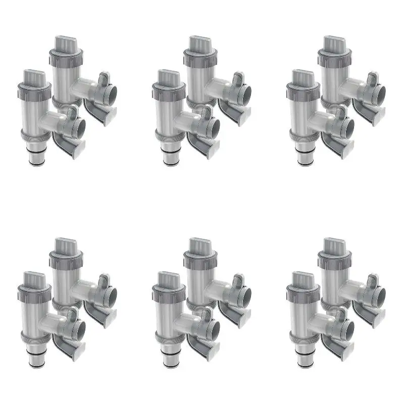 6Pack X(Pool Hose Adapter Swimming Pool Replacement Parts Hose Bracket Plunger Valve for Above Ground Pool