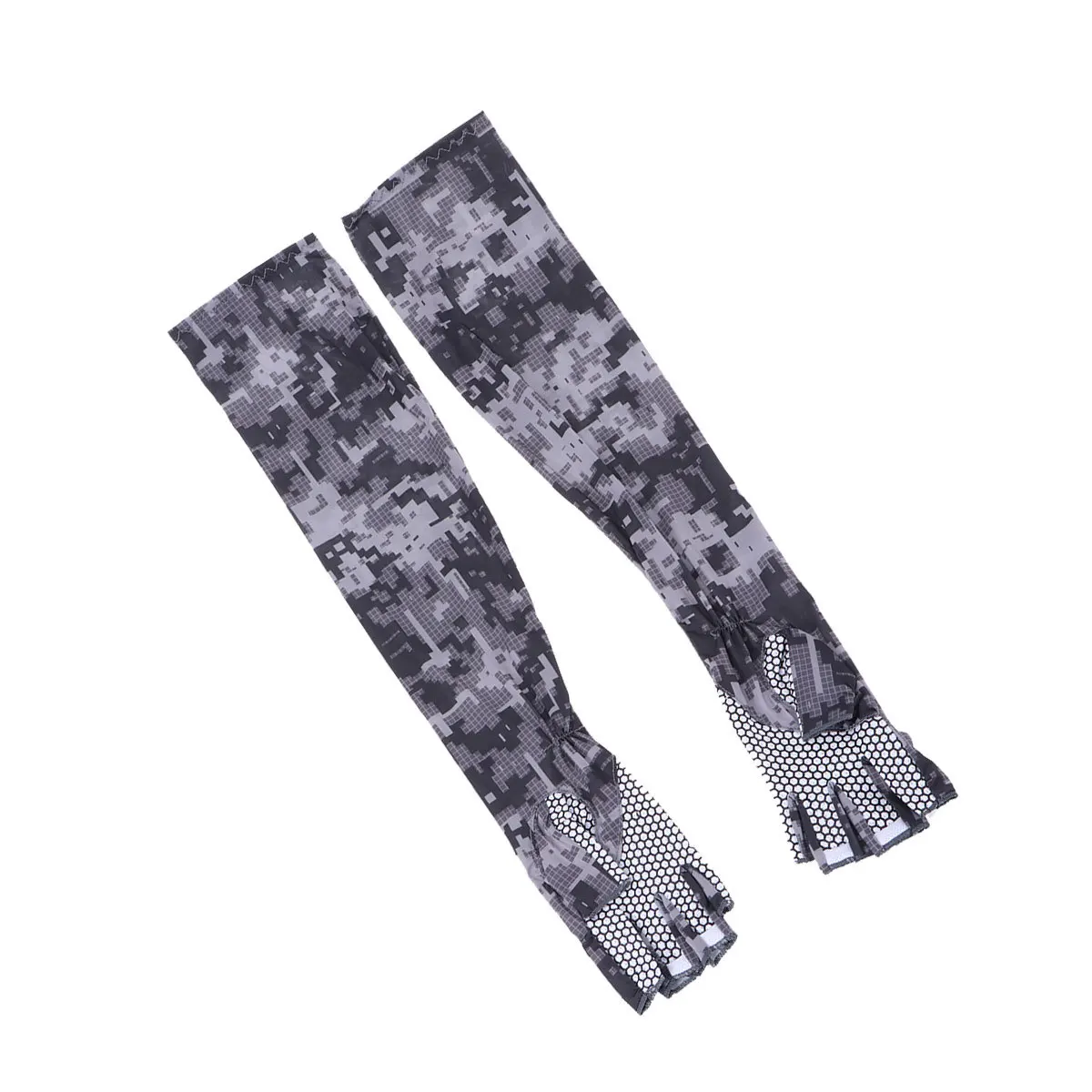 

Пара охлаждающих рукавов для рук, серая солнцезащитная УФ-защита, солнцезащитная манжета, нескользящий чехол для рук для верховой езды, рыбалки, бега