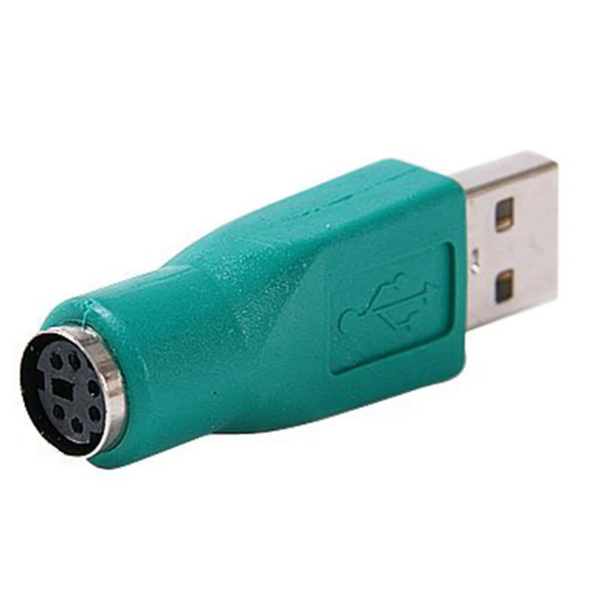 2 قطعة PS/2 أنثى إلى USB ذكر محول محول موصل للكمبيوتر لوحة المفاتيح الماوس #3