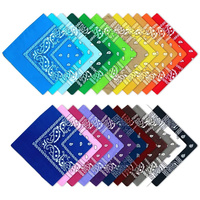 1/2/3/5PCs Unisex men women cotton bandana hairband cowboy mens biker sports headwear wrist hairwrap single head wrap scarf