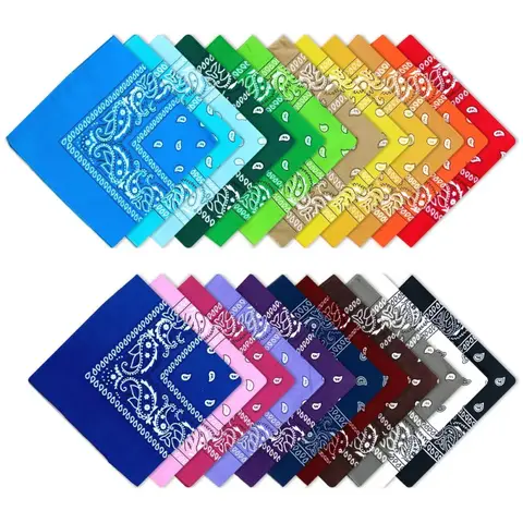 1/2/3/5PCs Unisex men women bandana hairband cowboy mens biker sports headwear wrist hairwrap single head wrap scarf