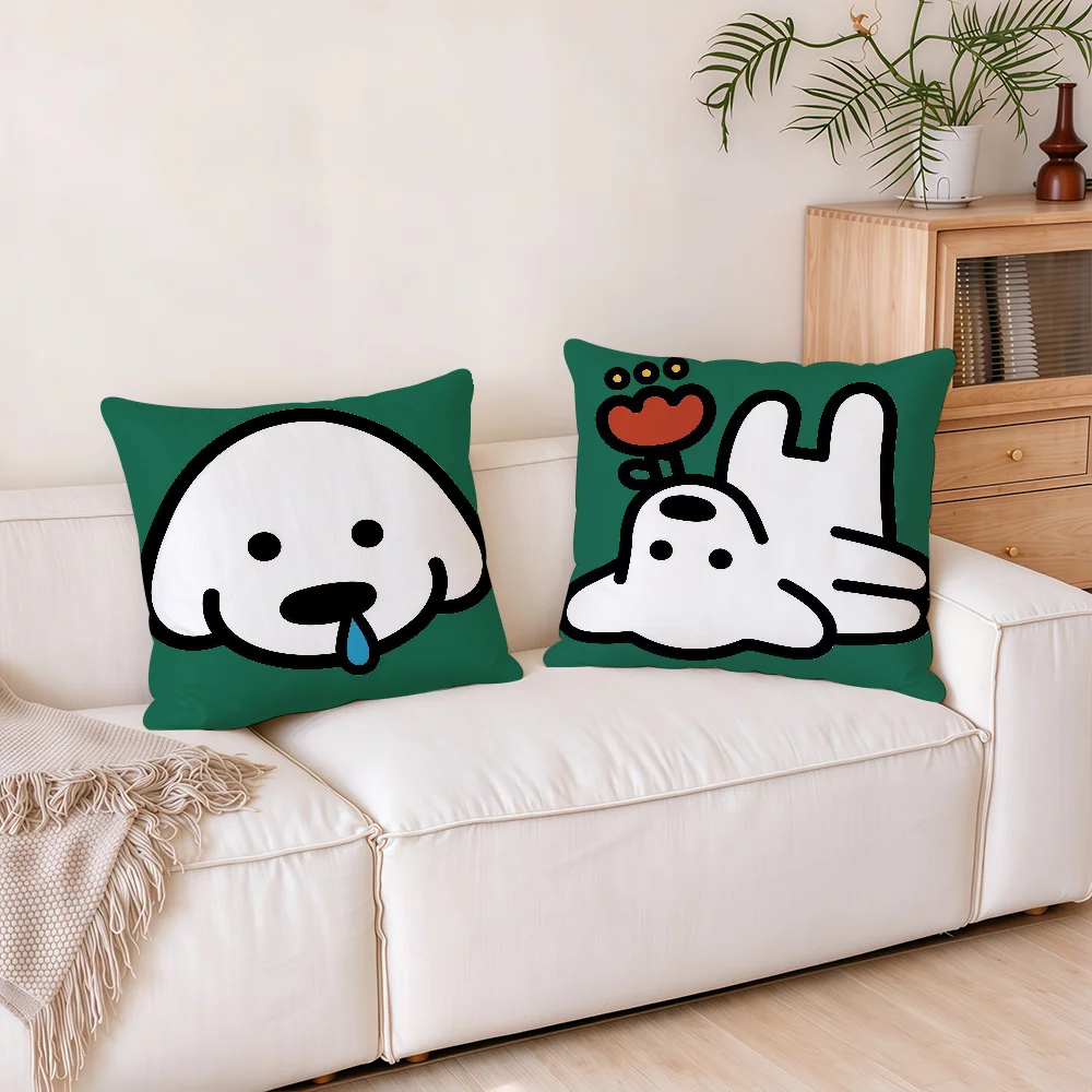 Meme cute puppy M-matsui cushion cover Square Office Bedroom Headboard Sofa Living Room Backrest Cushions Sleeping