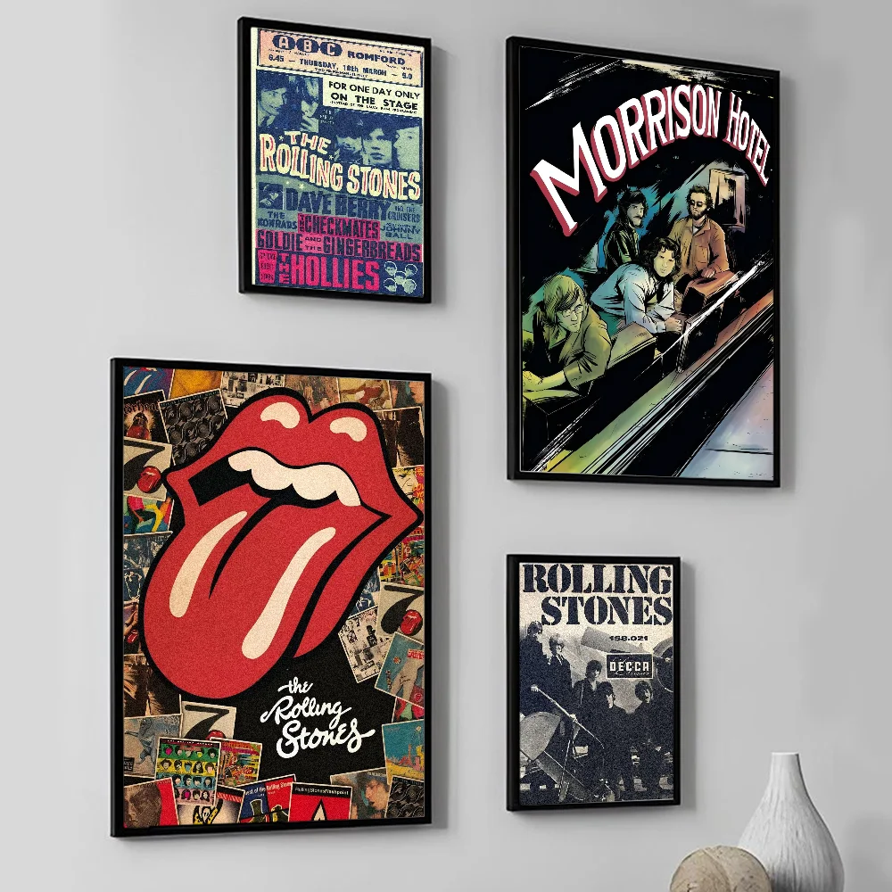 Rock Band The R-Rolling Stones Poster Wall Art Home Decor Room Decor Digital Painting Living Room Restaurant Kitchen Art