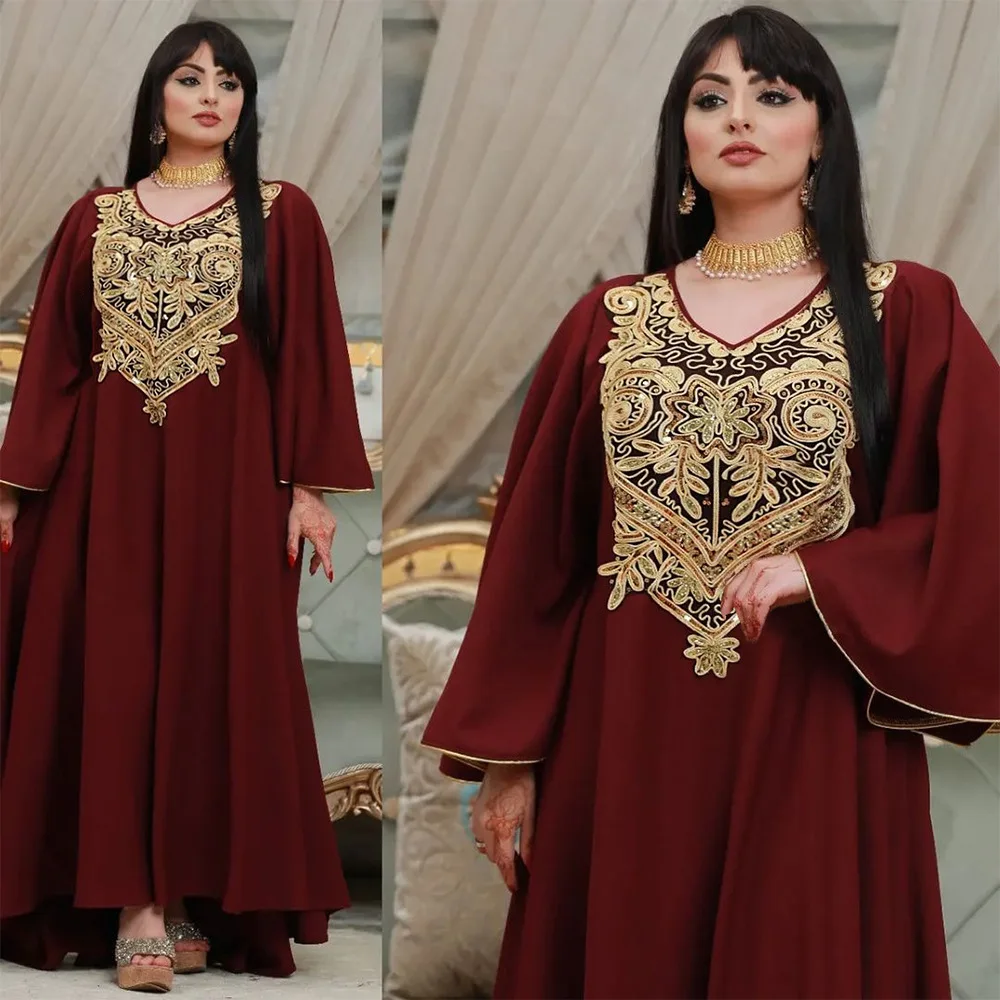 Marocco Paillettes Abaya Donne Musulmane Abito A Maniche Lunghe Dubai Turchia Caftano Eid Ramadan Djellaba Islam Jalabiya Caftano Abiti