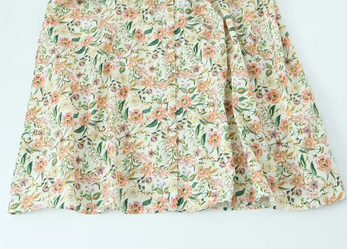 DiYiG Mujer 2025 primavera nueva moda vestido Midi estampado Vintage espalda descubierta manga larga Casual Vestidos Mujer bata Mujer