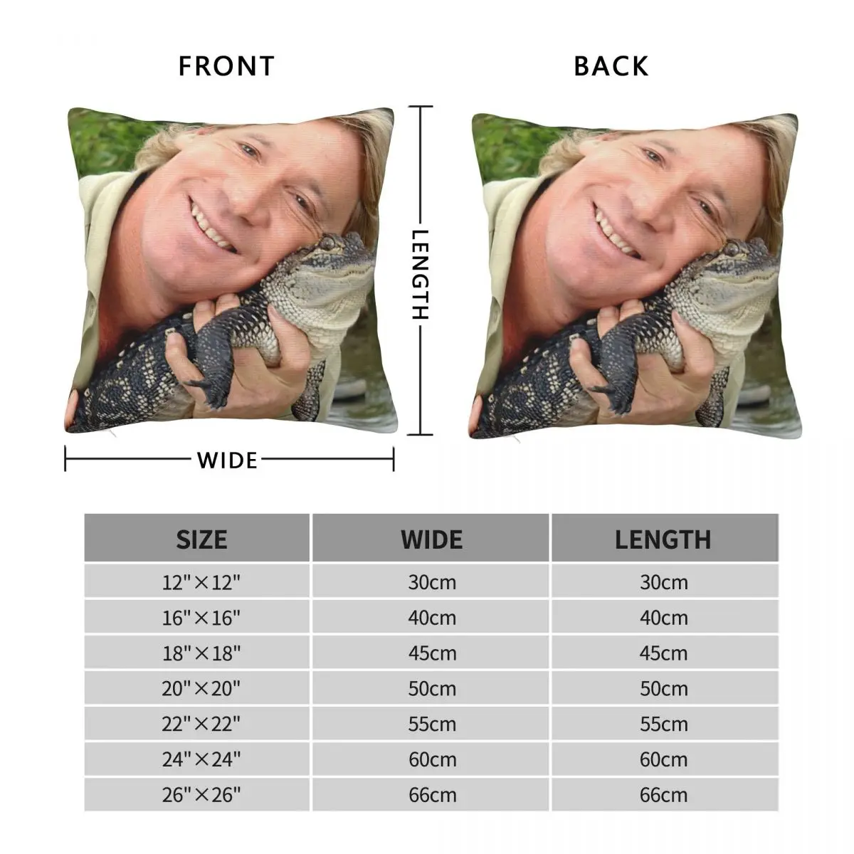 Steve And Cute Lil Baby Gator Pillowcase Polyester Linen Velvet Pattern Zip Decor Pillow Case Home Cushion Cover