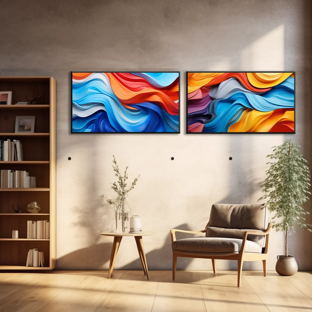 

Colorful abstract paint graffiti rendering poster canvas painting Living room Study Bedroom bar restaurant wall decoration