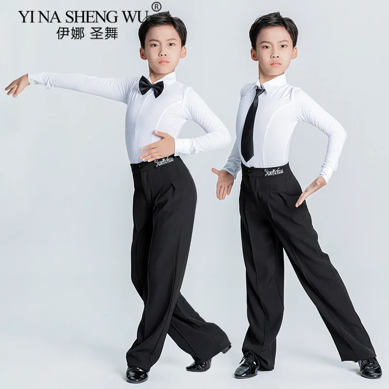 Boys Latin Dance Costume Children Professional National Standard Dance Competition Performance Clothes Dance Grading Exam Wear