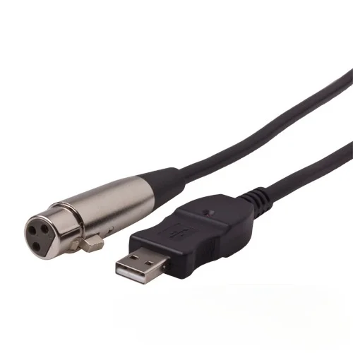 Kabel mikrofonowy USB Kabel mikrofonowy 3 m Komputerowy kabel USB do mikrofonu XLR Podłącz kabel komputerowy Adapter kabla audio