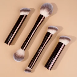 MAANGE 4PCS Makeup Brush Set Double Head Foundation Powder Contour Brush for Flawless Makeup Soft Fluffy Hair Makeup Tools