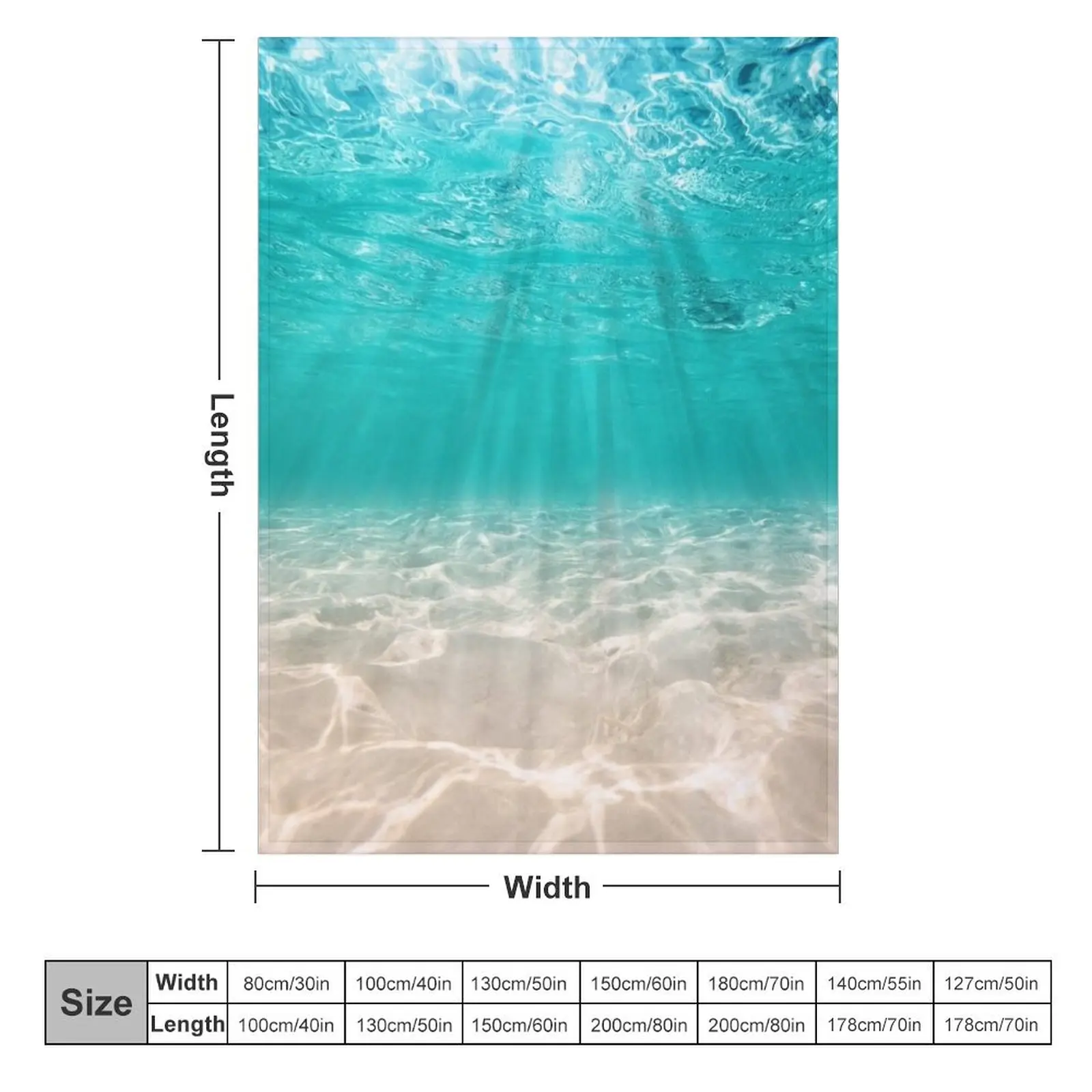 Underwater sandy ocean floor Throw Blanket anime Luxury Designer Blankets