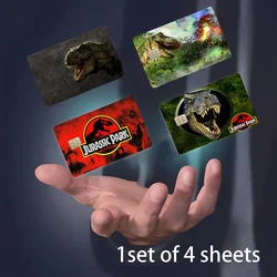 3D Cartoon Jurassic Park Dinosaur2024 Anime Cartoon Skin Stickers Film Tape Case For Big Credit Debit Card Front Side