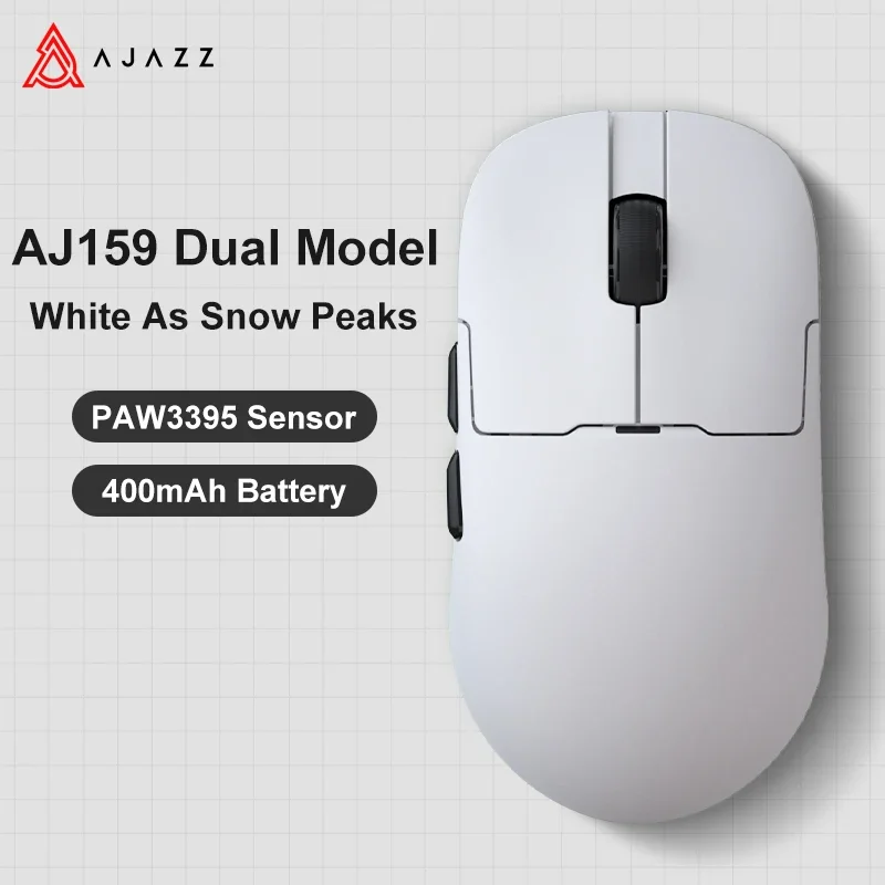 Ajazz AJ159 PRO/APEX Gamingmuis 8000Hz Rebound Rate Paw3950 Kleurenscherm Magnetische standaard AJ159P Kantoor & Gaming