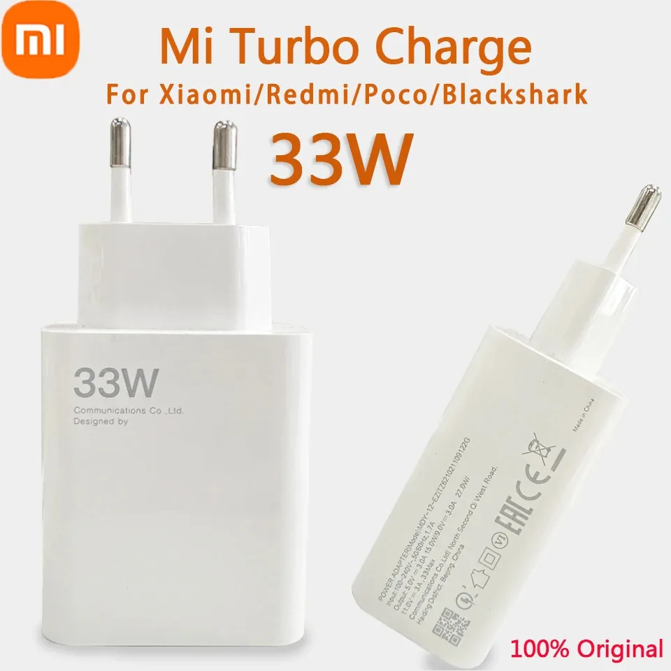 Original Xiaomi 33W 30W 27W Turbo Fast Charge Charger Adapter Type C Cable Xiao Mi Redmi Note 12 12S 11 Poco X5 X4 F3