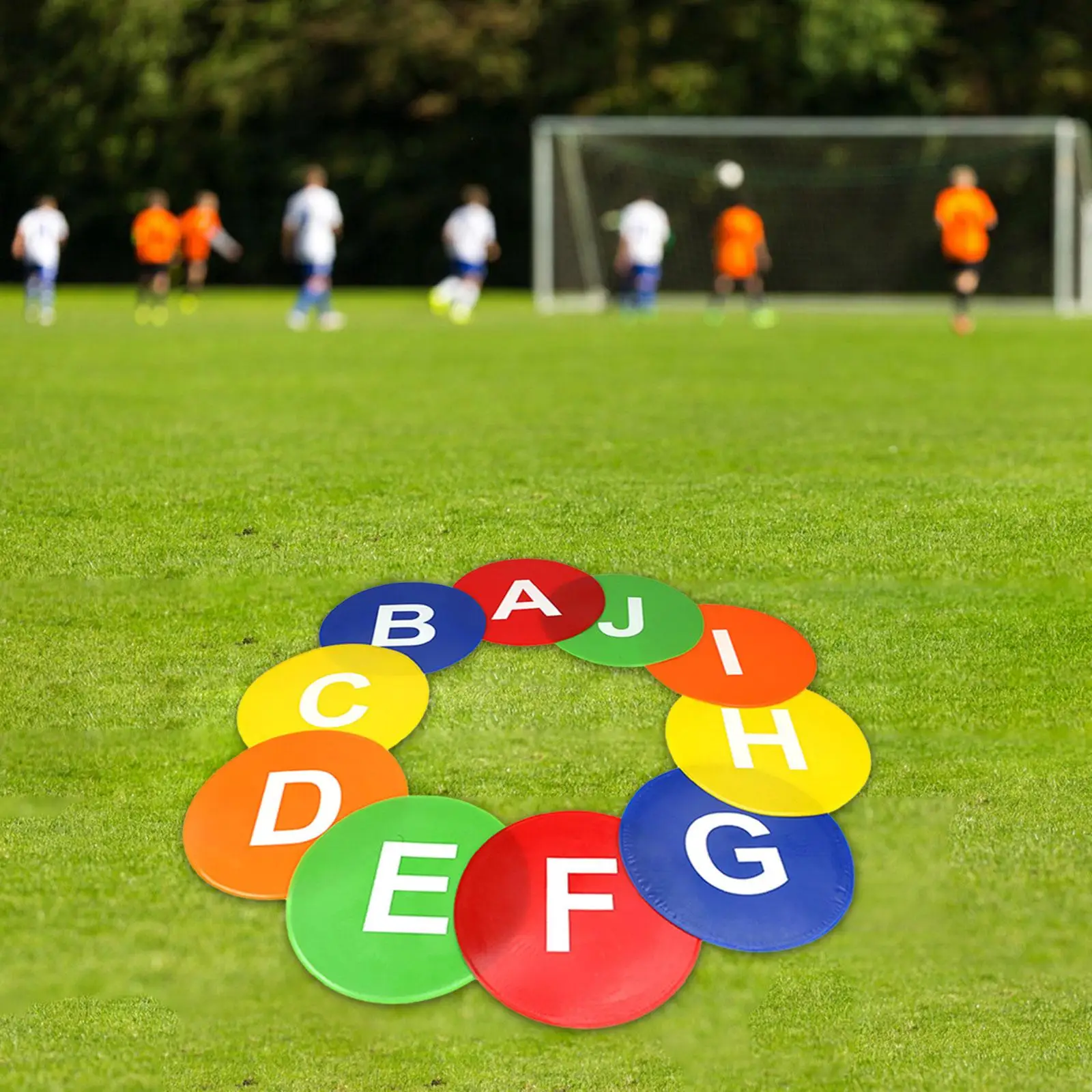 10 個のスポットマーカー 9.06 インチフロアドットサッカー教室サッカー用