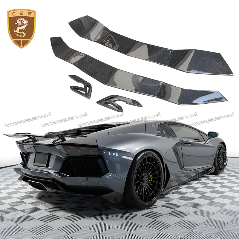 Vors Style Convertible Car Spoiler LP700/lp720/750 Dry Carbon Fiber Rear Wing For Lamborgini Aventador Double-deck Trunk Spoiler