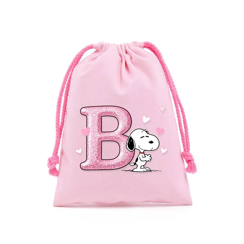 سنوبي القطن حزمة جيب سعة كبيرة مريحة ارتداء مقاومة حقيبة يد الكرتون أنيمي نمط حقيبة التخزين هدية للأطفال #2