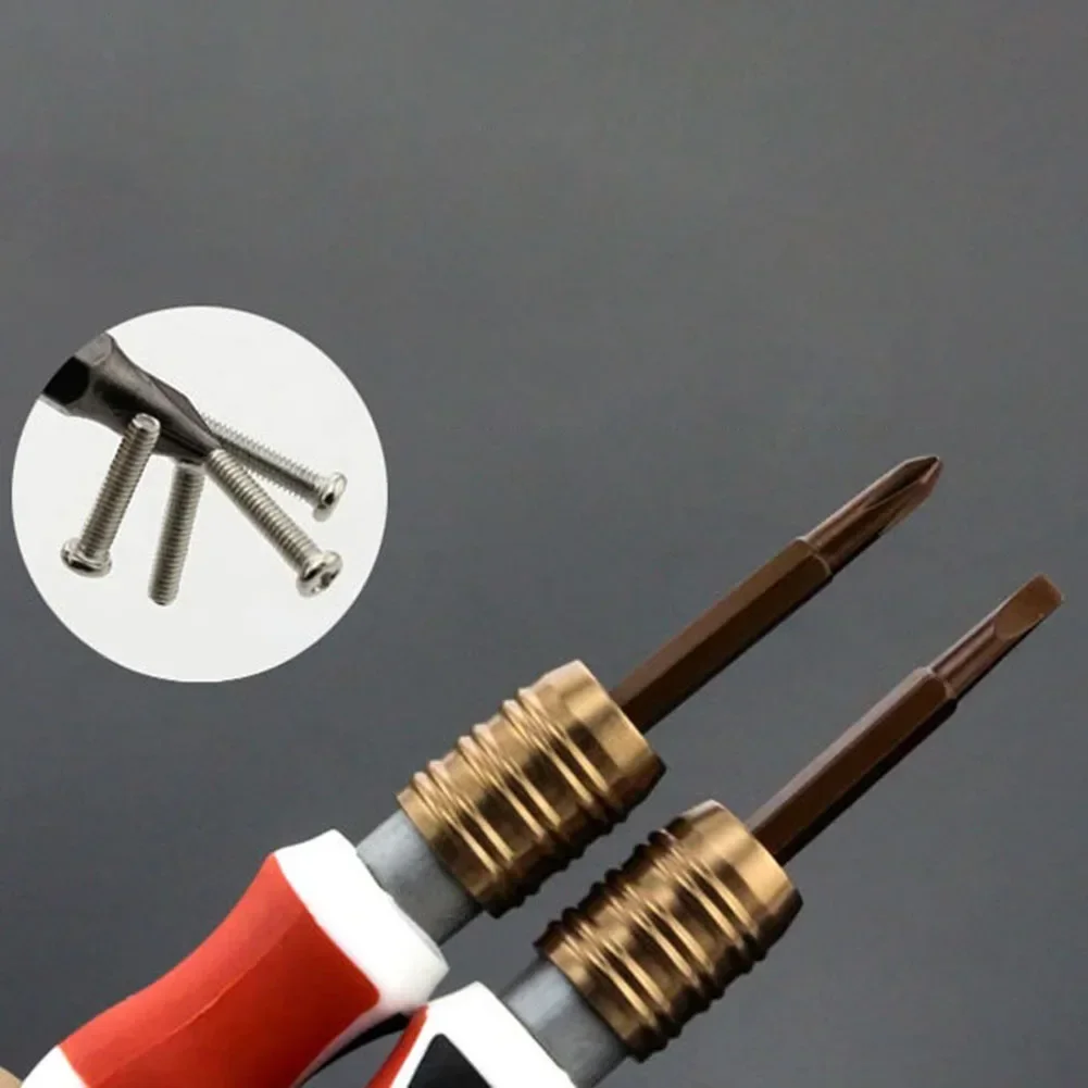 Dual Purpose Screwdriver Alloy Steel Anti-skid Handle Easy To Use Magnetic PP + PRT 1 Pcs 4mm Adjustable Office