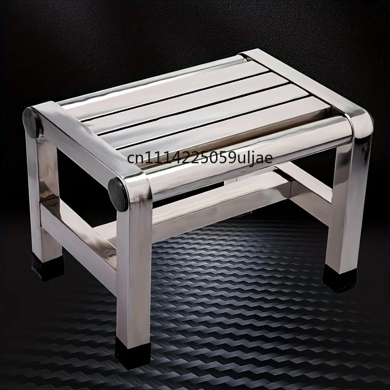 Multi Functional Stainless Steel Stool - Durable Thick & Sturdy Stool, Ideal for Living Room, Bathroom, Kitchen, Corridors