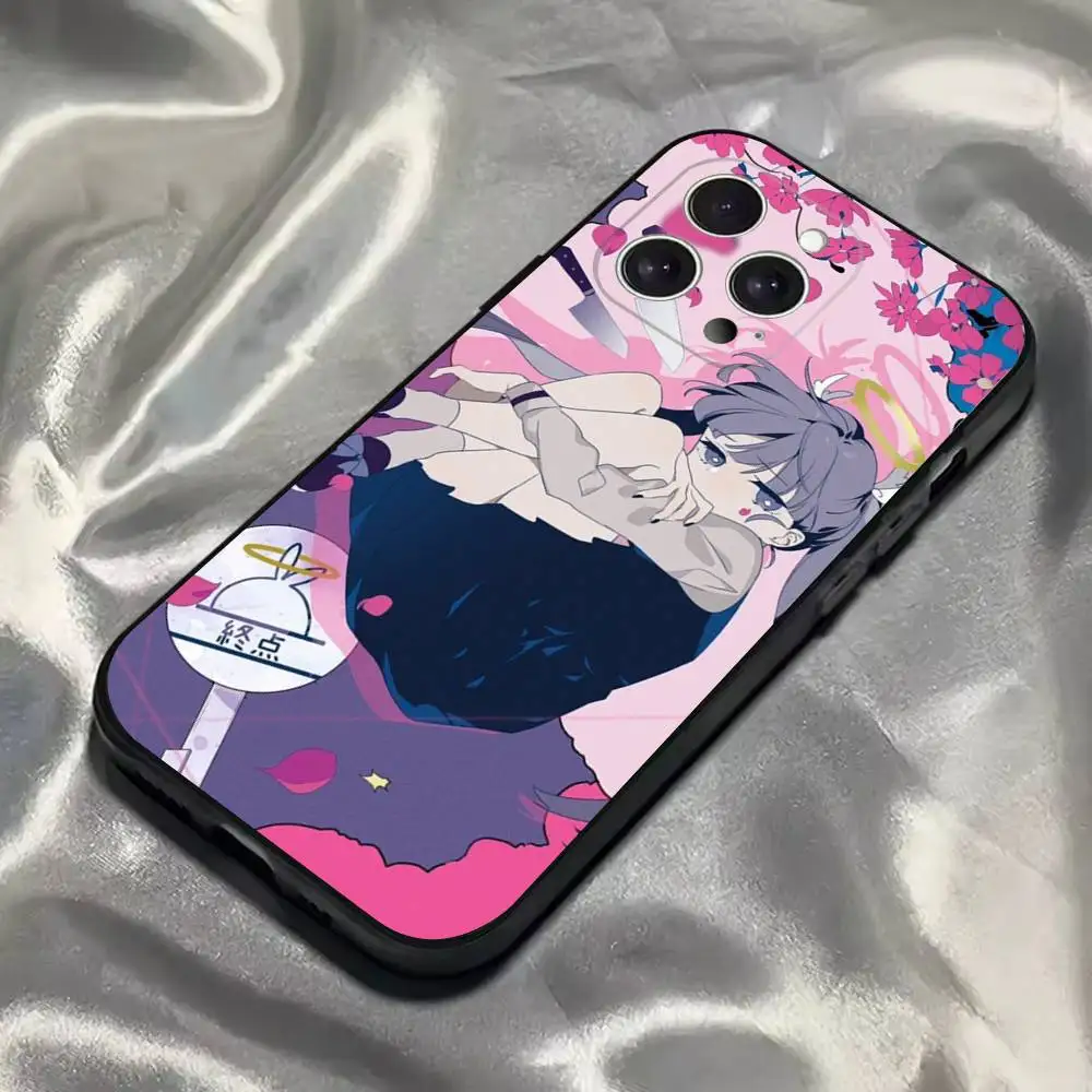 Tuyu اليابانية الموسيقى JPOP جراب هاتف آيفون 16,15,14,13,12,11,Pro,Max,Plus,X,XS,SE4,E,Mini,soft Black Case