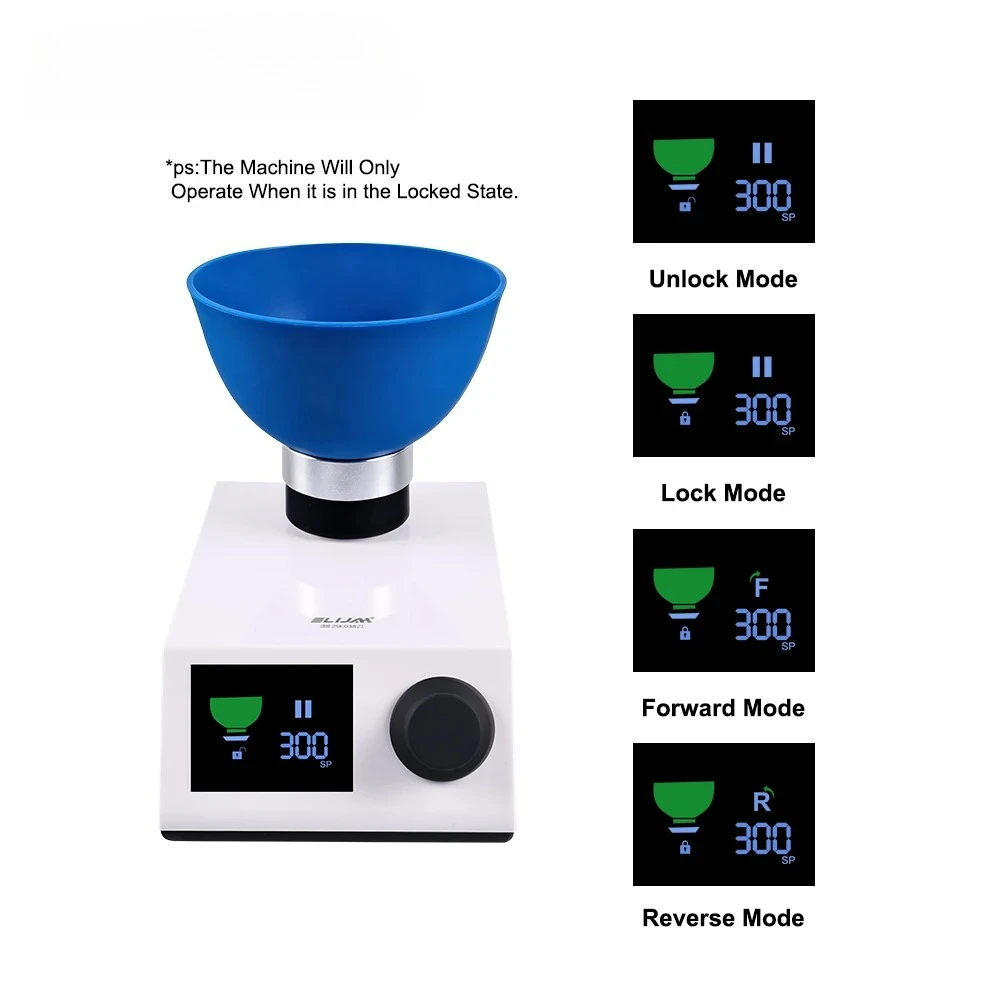 Dental Electric Mixer with HD Display and Control Knob Support Manual Speed Adjust Alginate Printing Gypsum Blender Equipment