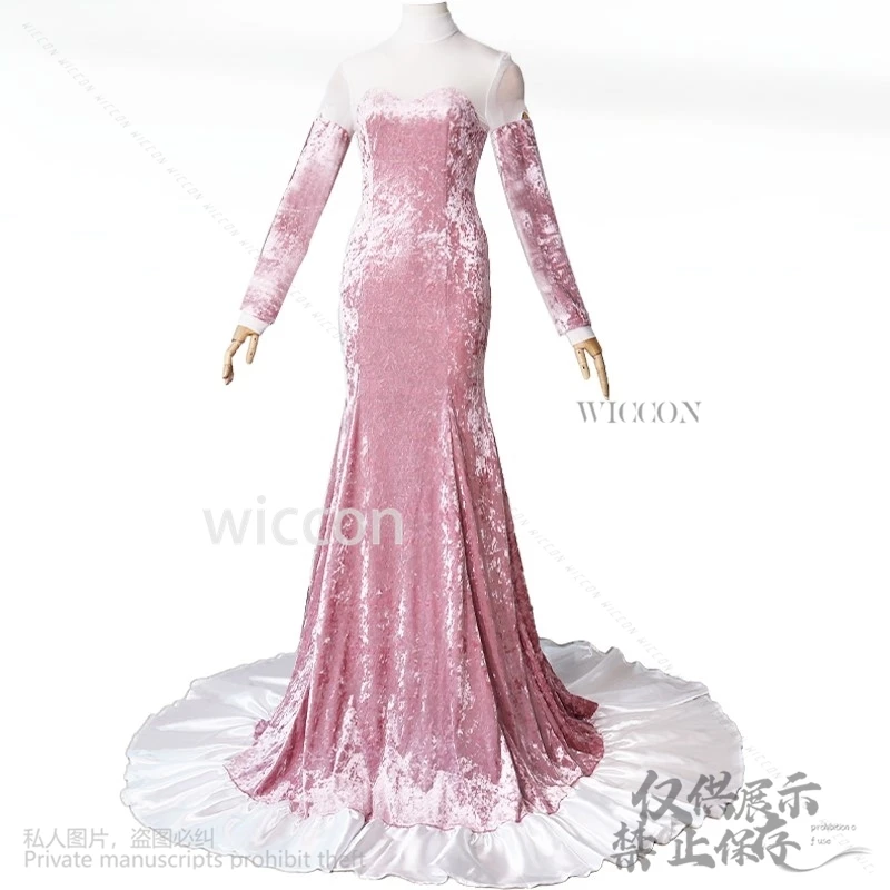 أنيمي الغريبة المرحلة الوردي المخملية حاكم قلبي كوس R5 أنيمي ميزي فستان سهرة لوليتا الباروكات زي عالي الجودة مخصص