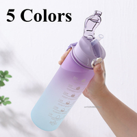 750ML Printed Sports Water Bottle with Time Marker Leak-proof Cup Motivational Portable Water bottle for Outdoor Sport Fitness