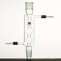 SYNTHWARE Spherical condenser, Allihn condenser, 14/20 19/22 24/40 29/42, φ 8mm detachable small nozzle, Borosilicate glass, C62