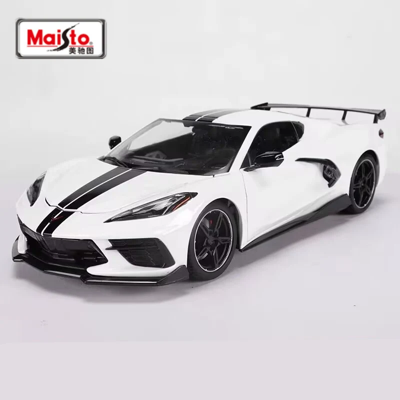 

Maisto 1:24 2020 Chevrolet Corvette Stingray Coupe Alloy Sports Car Model Diecast Metal Toy Racing Car Vehicles Model Kids Gifts