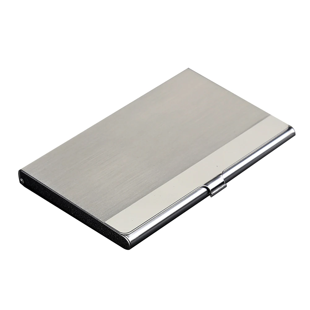

Stainless Steel Business Card Box Metal Case Name Container Travel Accessories Working Holder