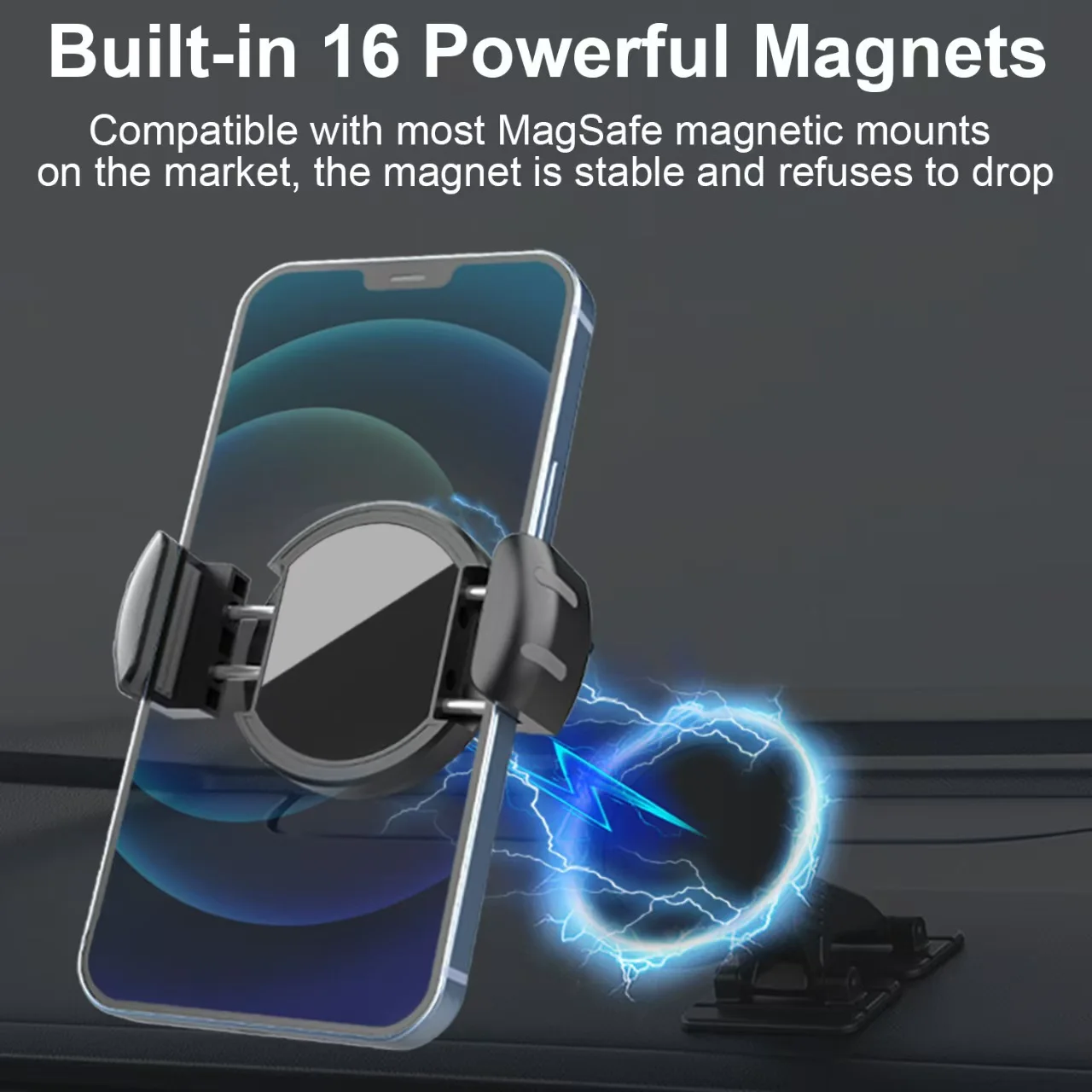 

Universal Magnet Cellphone Car Mount for MagSafe Magnetic Golf Cart Phone Clip for Kitchen Refrigerator Bathroom
