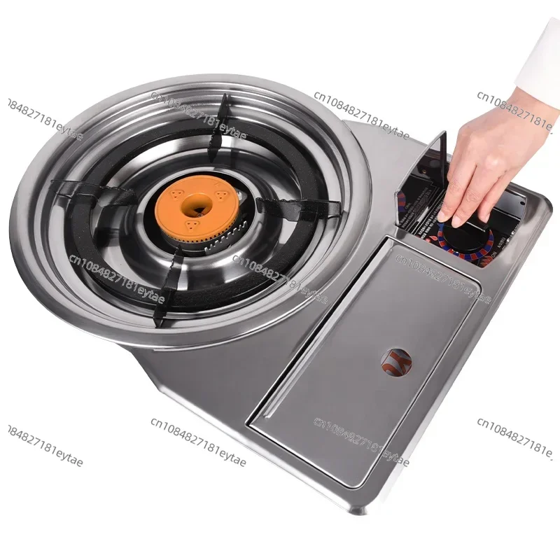Korean Commercial Desktop Embedded Bbq Gas Grill Smokeless Indoor Outdoor Stainless Steel Barbecue Gas Grill For Restaurant