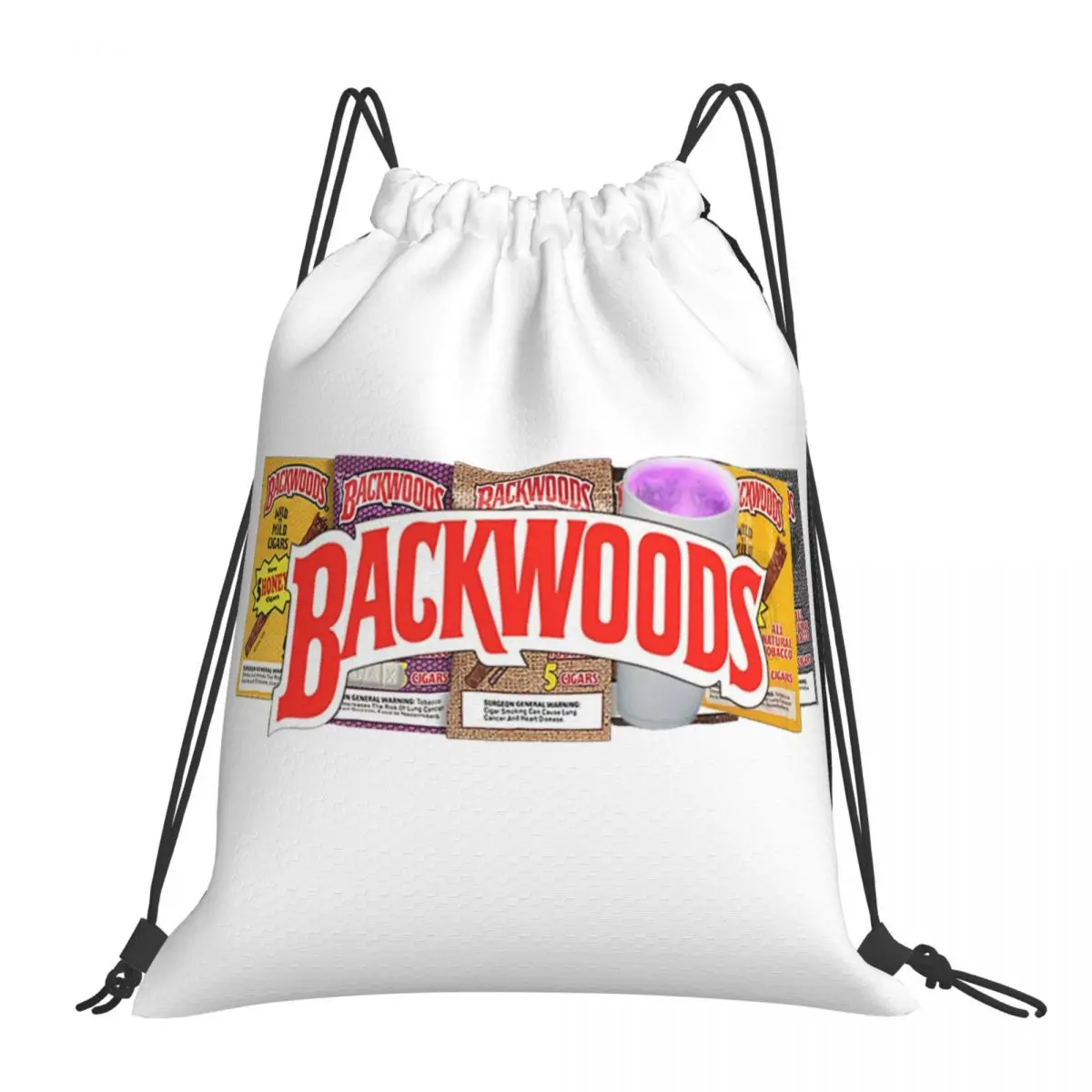 Backwoods Backpacks Casual Portable Drawstring Bags Drawstring Bundle Pocket Shoes Bag Book Bags For Travel School