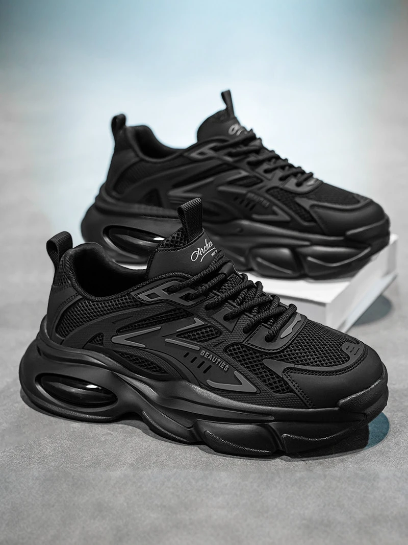 Casual Running Shoes for Men 2026 New Style Autumn Versatile Trendy Sport Shoes Thick Bottom Old Dad Cool Shoes Breathable Mesh