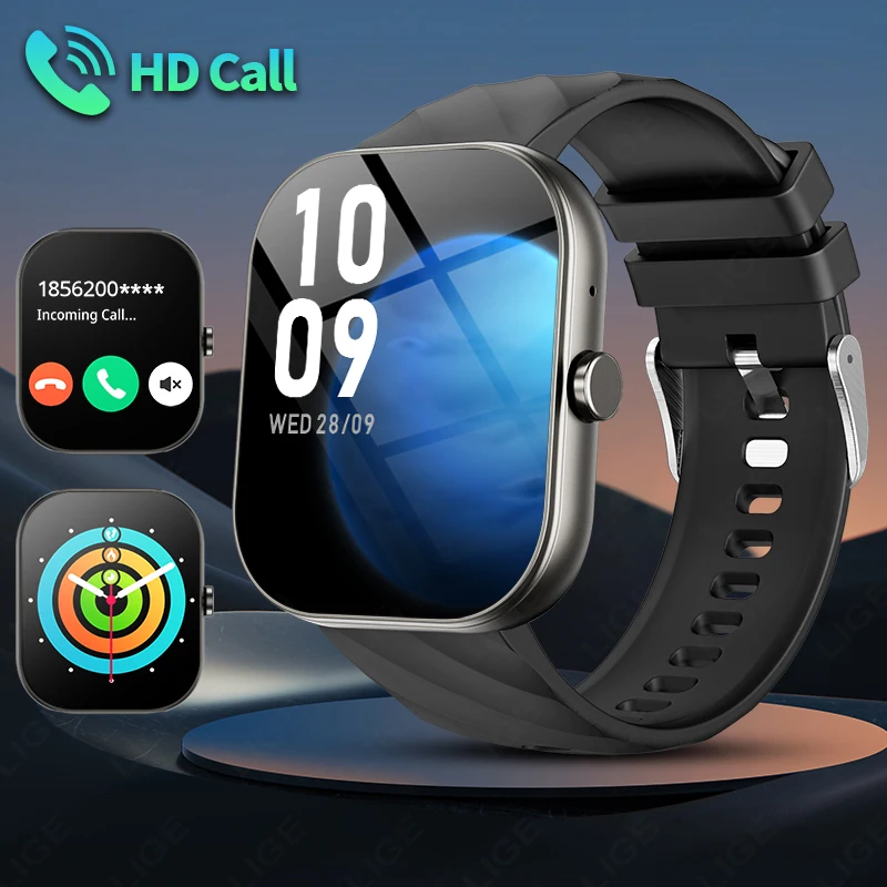 

Original LIGE Smart Watch Gift Smartwatch Men Women Heart Rate Bluetooth Calling Voice Assistant 100+ Sport Modes smartwatchs