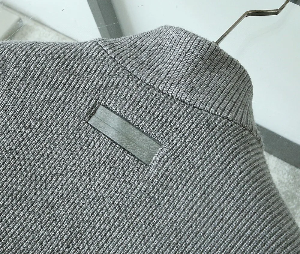 Italian Sle ZZ Autumn Winter New Men's Busin Casual Knitted Patchwork down Jaet Stand Collar All-Match Lightweight Coat