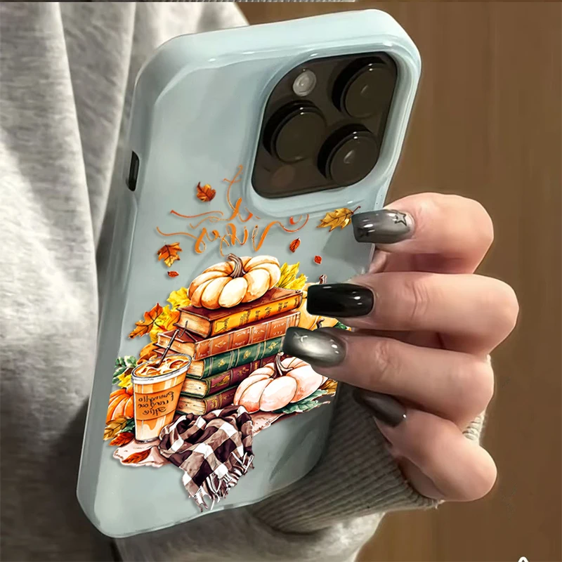 Autumn Pumpkin Coffee iPhone Case – Soft TPU Cover — detail image 10