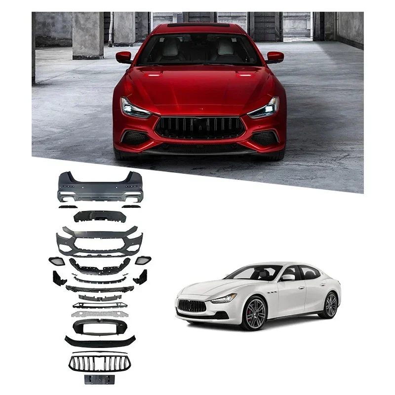 Trofeo Style Body Kits Head Rear Lamp Rear Front Bumper Rear Diffuser Bodykit For Maserati Ghibli 2014+